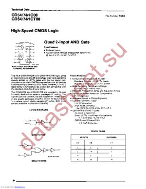 CD54HC08H/3 datasheet  