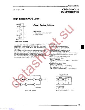 CD54HC125F/3 datasheet  