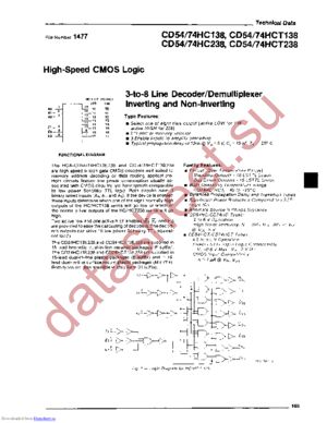 CD54HC138F3 datasheet  