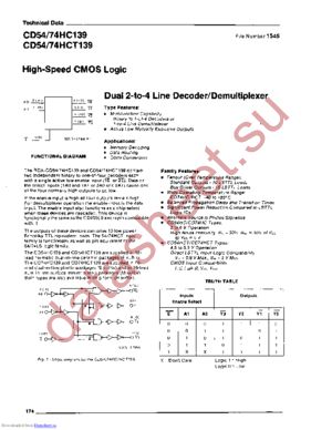 CD54HC139H/3A datasheet  