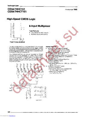 CD54HC151H/3 datasheet  