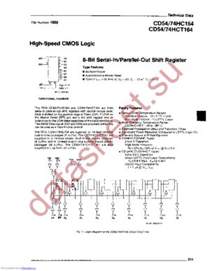 CD54HC164H/3 datasheet  