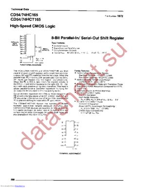 CD54HC165F/3 datasheet  