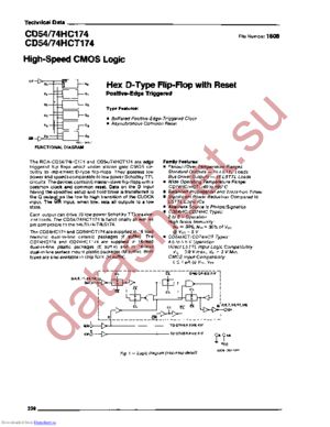 CD54HC174F/3 datasheet  