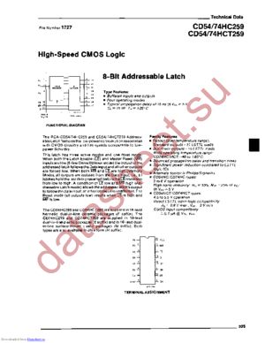 CD54HC259H/3 datasheet  
