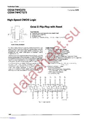 CD54HC273F/3 datasheet  