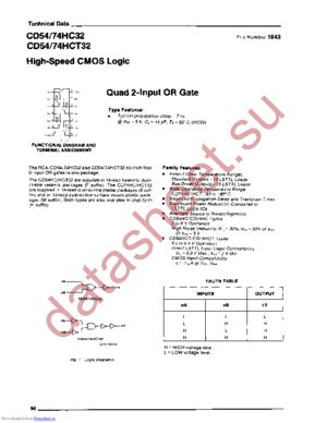 CD54HC32H/3A datasheet  