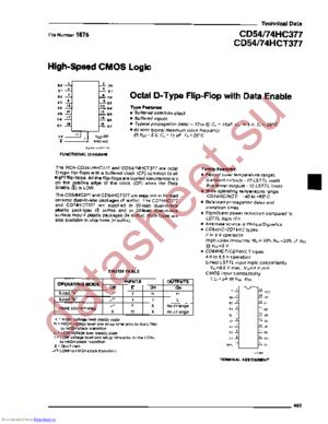 CD54HC377F/3 datasheet  