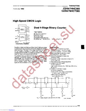 CD54HC393F/3 datasheet  