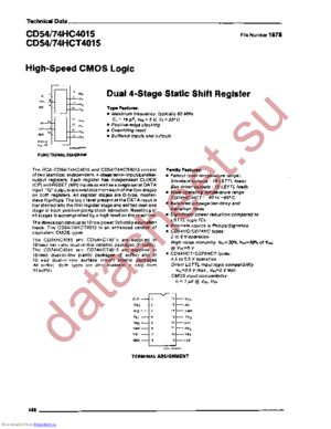 CD54HC4015F/3 datasheet  