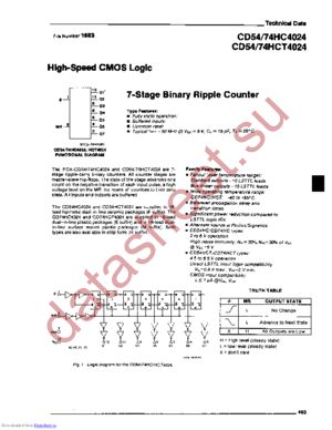 CD54HC4024H/3 datasheet  
