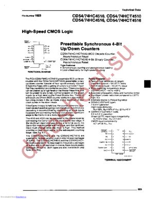 CD54HC4510F3A datasheet  