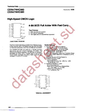 CD54HC583F/3 datasheet  