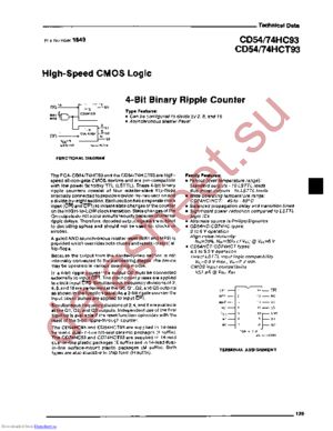 CD54HC93F/3 datasheet  