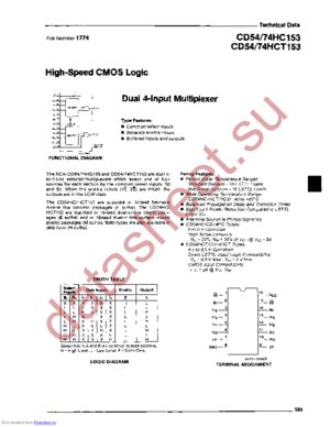 CD54HCT153H/3 datasheet  