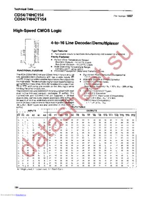 CD54HCT154F/3 datasheet  