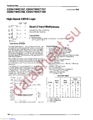 CD54HCT157F/3 datasheet  