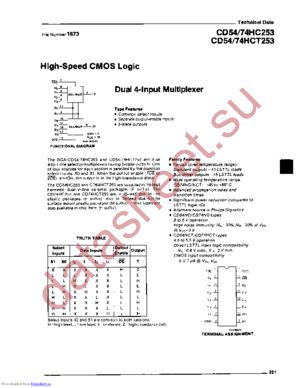 CD54HCT253H/3 datasheet  