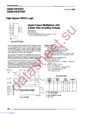 CD54HCT257F/3 datasheet  