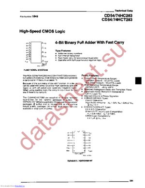 CD54HCT283H/3 datasheet  