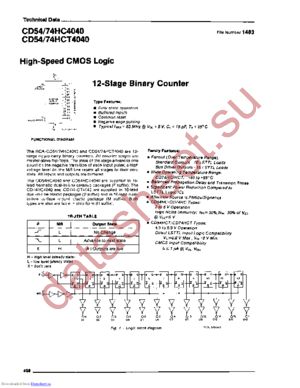 CD54HCT4040H/3 datasheet  