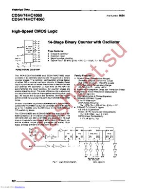 CD54HCT4060F/3 datasheet  