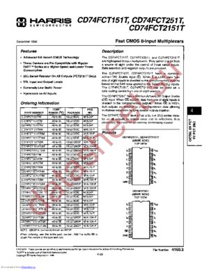 CD74FCT151TNM96 datasheet  