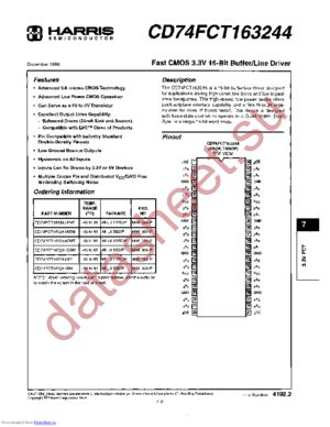 CD74FCT163244MT96 datasheet  