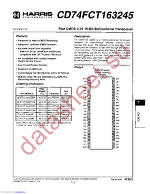 CD74FCT163245ASM96 datasheet  
