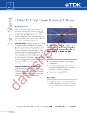 HBA-2030 datasheet  
