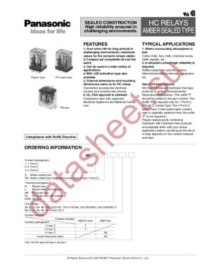 HC1-HP-DC24V-VDE datasheet  