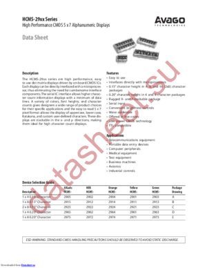 HCMS-2973 datasheet  