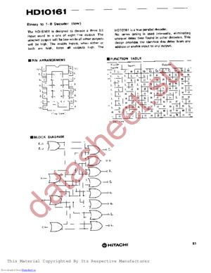 HD10161 datasheet  