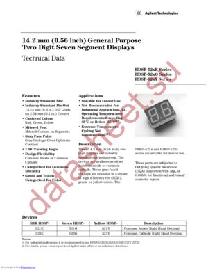 HDSP-52XE datasheet  