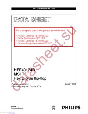 HEF40174BP,652 datasheet  