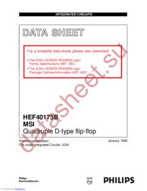 HEF40175BT,653 datasheet  