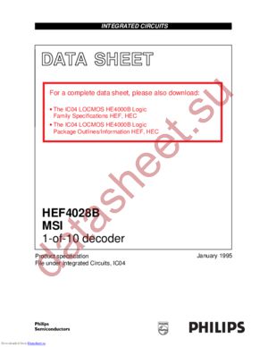 HEF4028BP,652 datasheet  