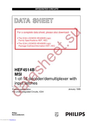 HEF4514BP,652 datasheet  