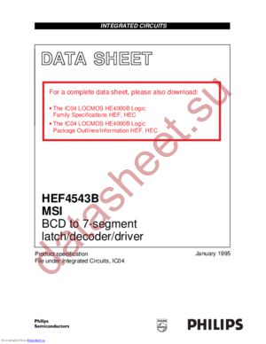 HEF4543BP,652 datasheet  