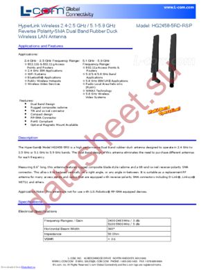 HG2458-5RD-RSP datasheet  