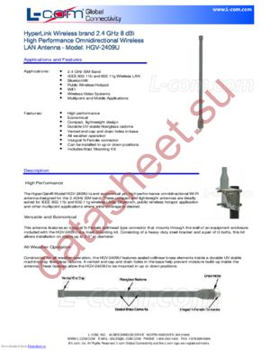 HGV-2409U datasheet  