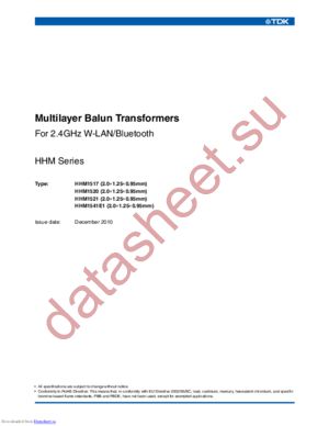 HHM-1521 datasheet  