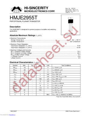 HMJE2955T datasheet  