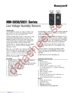 HIH-5031 datasheet  