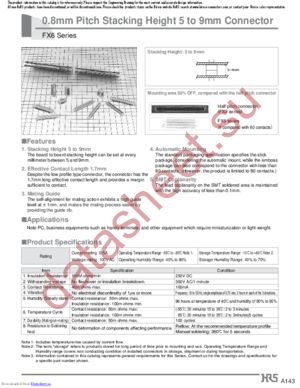 FX6-20S-0.8SV2(93) datasheet  