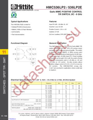 HMC536LP2ETR datasheet  