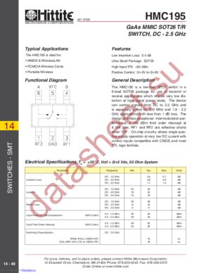 HMC195 datasheet  