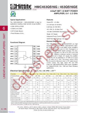 HMC453QS16GE datasheet  