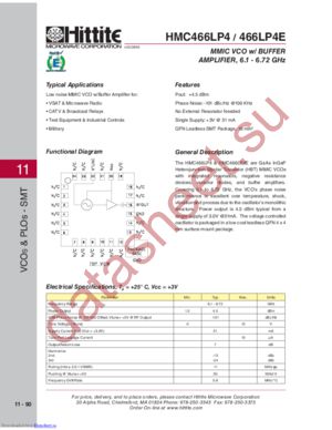 HMC466LP4E datasheet  