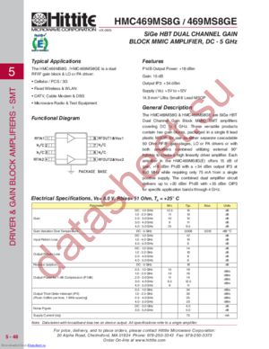 HMC469MS8GE datasheet  